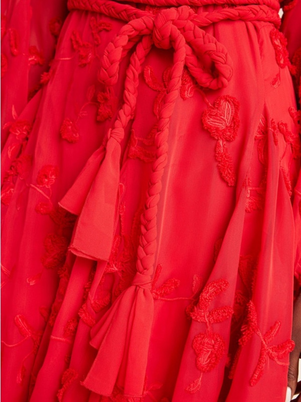 Anthropologie Mare Mare Red Amal Textured Mini Dress Size Large - Picture 5 of 15